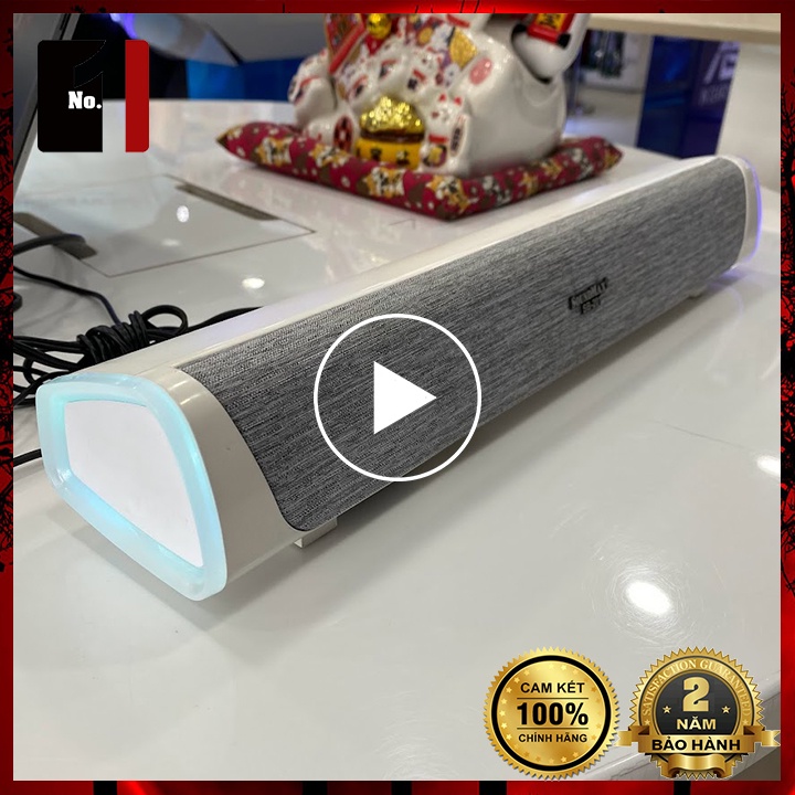 Loa Thanh Máy Tính Soundbar Màu Trắng Bluetooth Để Bàn SOUNDMAX SB-201 Led Rgb Loa Vi Tính Bass Lớn Âm Thanh Hay