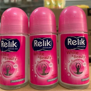 Lăn khử mùi Relik chai lớn 50ml có 2 màu hồng