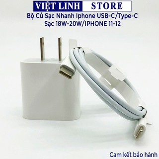 Bộ Sạc Nhanh iphone 20W 18W, dành cho đời ip 11/11 Pro Max, iPhone 12/12 Pro Max, sạc PD chân Type-C - Việt Linh Store