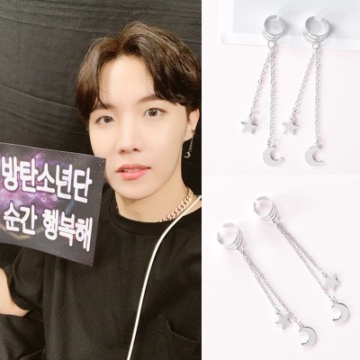 Bông tai trang sức họa tiết ngôi sao KPOP BTS jhope the Same xinh xắn