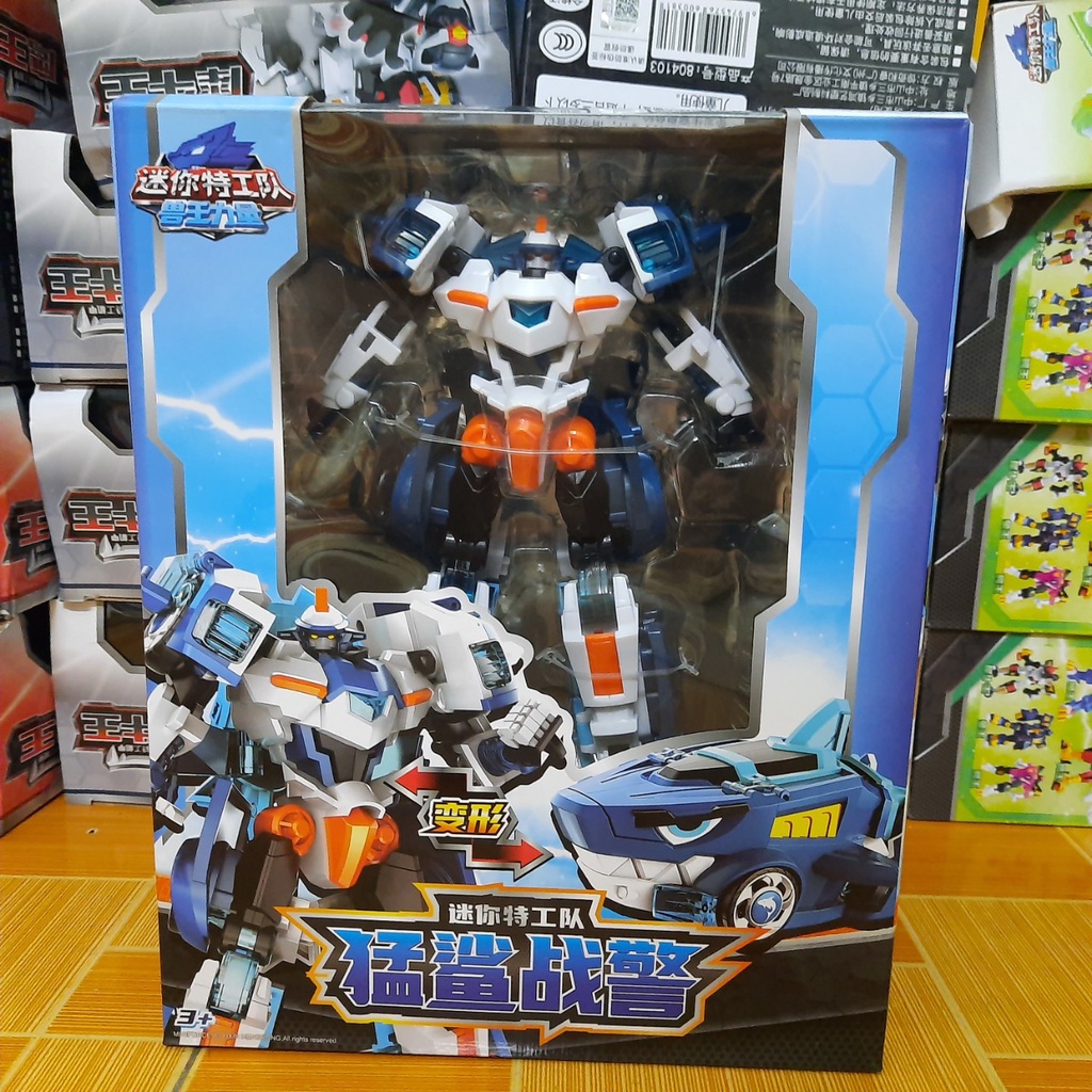 Đồ chơi miniforce mô hình Siêu Robot Cảnh sát vũ trụ Cá mập Jaws Cop đồ chơi trẻ em