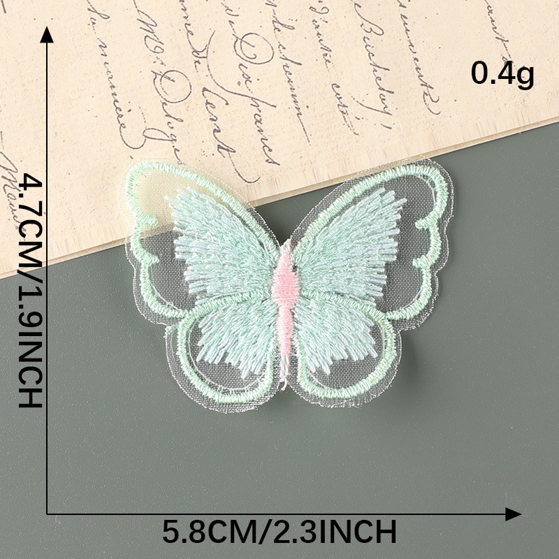 Nhãn Dán Trang Trí Quần Áo / Túi Xách / Mũ / Đồ Dùng Thêu Hình Cánh Bướm Bằng Ren Độc Đáo DIY