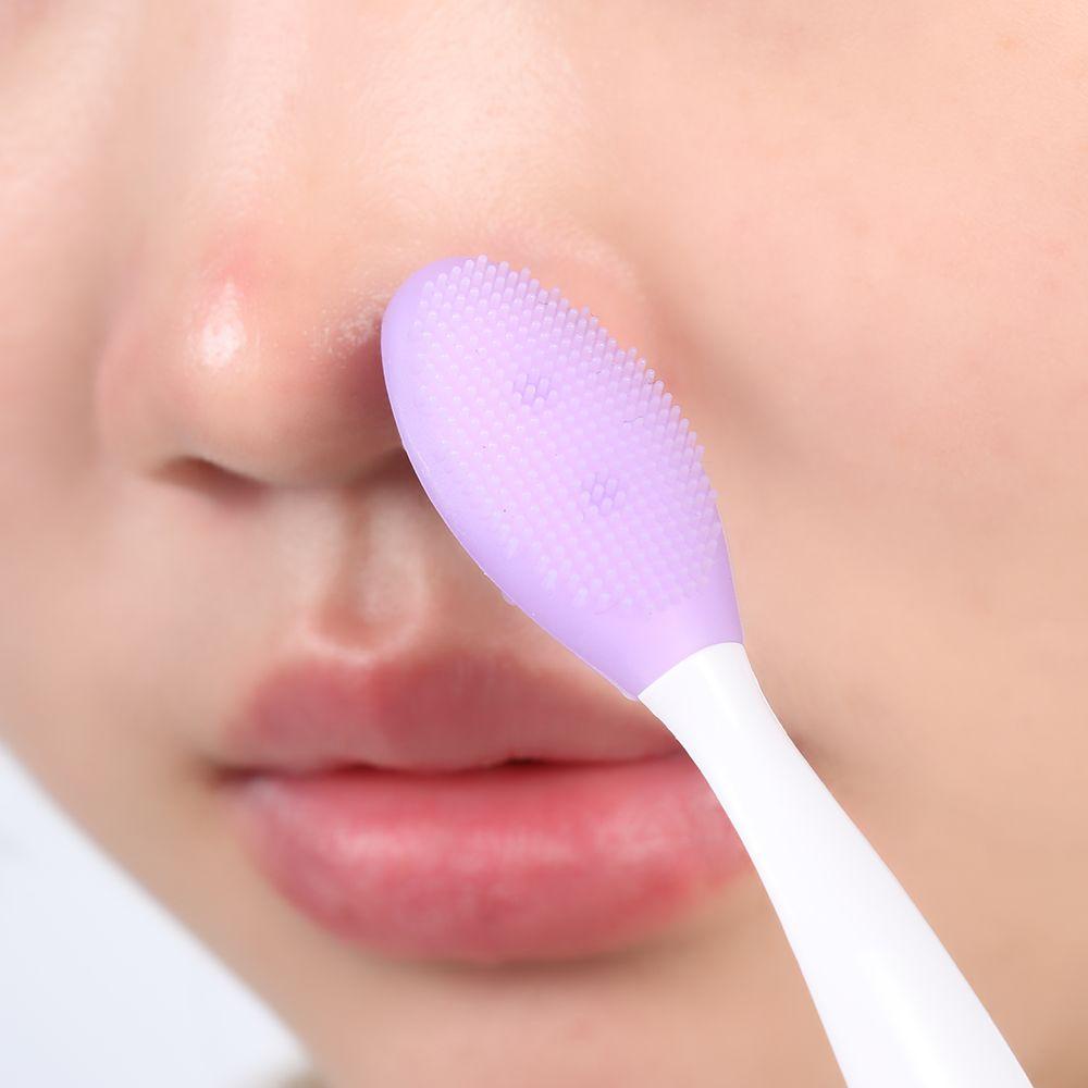 [Hàng mới về] Cọ làm sạch da mặt cầm tay bằng silicon nhiều màu giúp mát xa loại bỏ mụn đầu đen tẩy tế bào chết