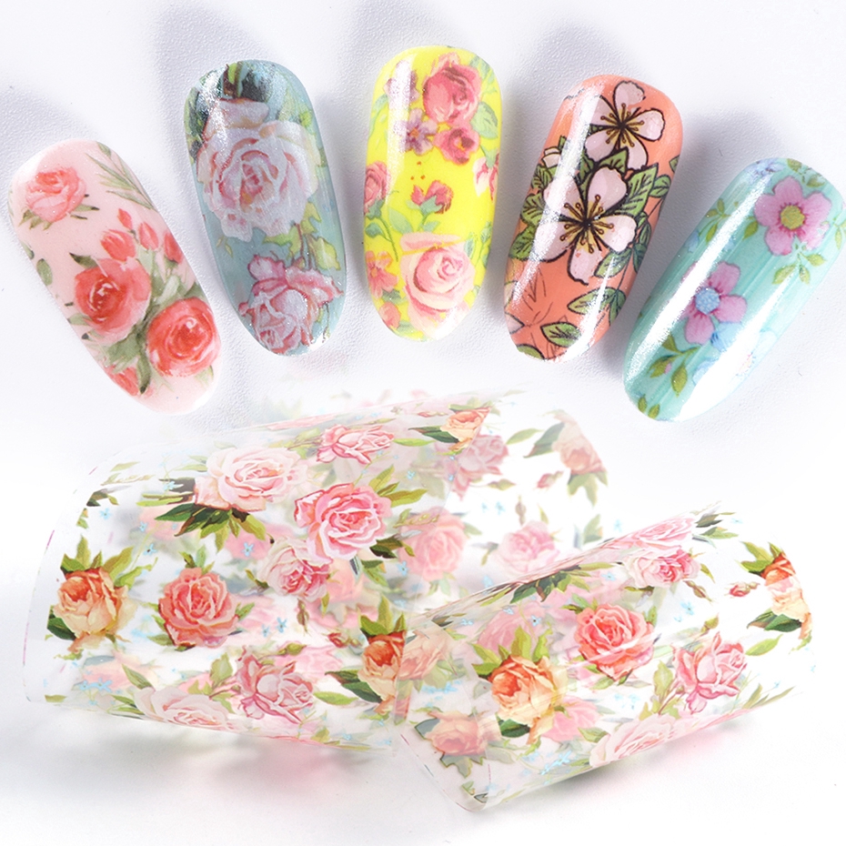 Set 10 Tờ Nhãn Dán Trang Trí Móng Tay Nghệ Thuật