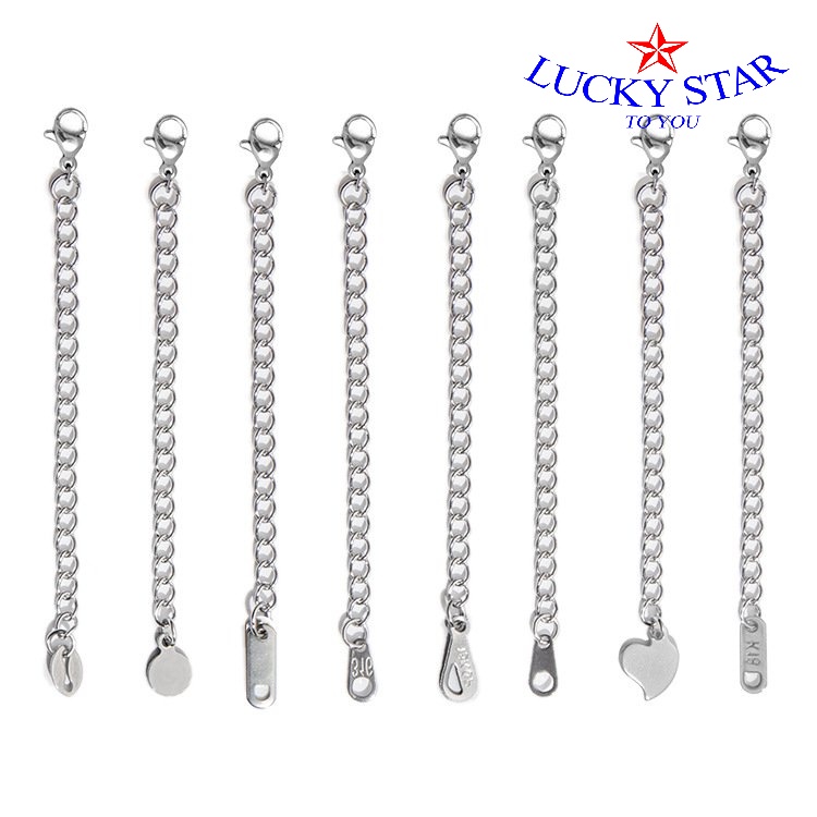 Nguyên liệu phụ kiện tự làm đồ trang sức thủ công tạo hình sáng tạo - xích tăng đưa vòng tay ,nấc tăng size inox