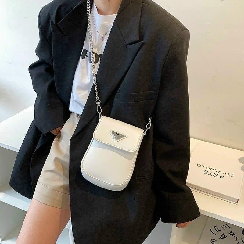 túi đeo chéo PRADA( ảnh thật ở cuối) chất da cao cấp mềm mại thời trang