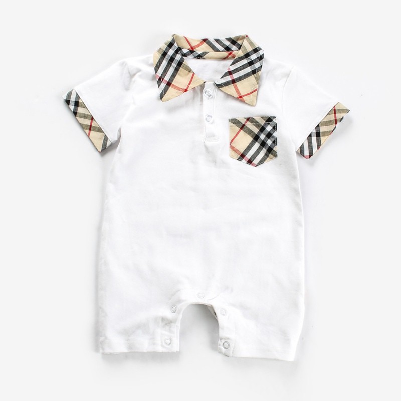 Bộ bodysuit kèm yếm phối sọc caro phong cách thời trang mùa hè