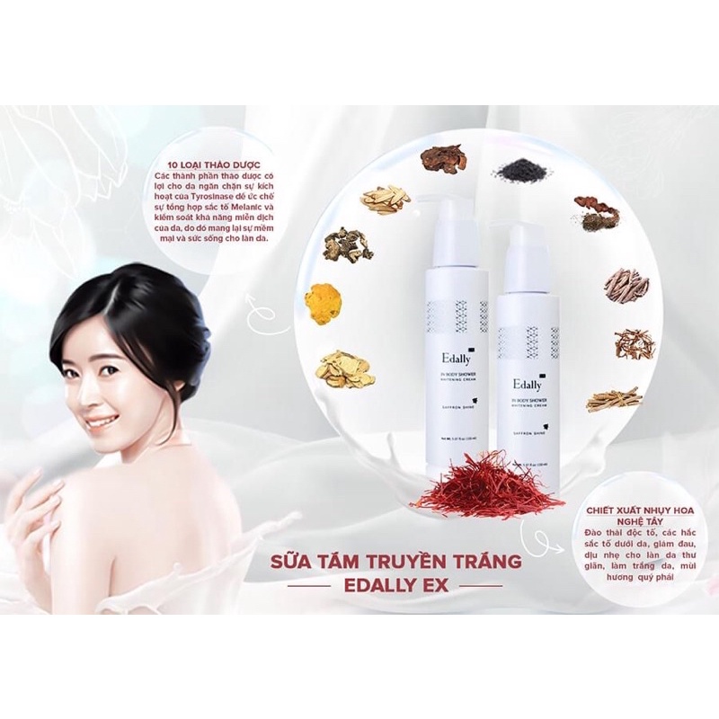 Sữa tắm truyền trắng Edally bật tone tức thì