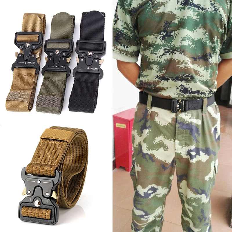 Thắt lưng vải nylon phong cách quân đội cho nam