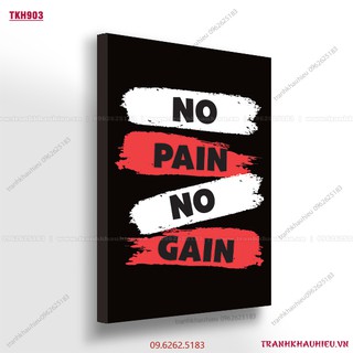 Tranh slogan '' no pain no gain ''