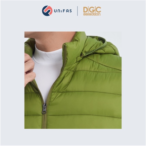 Áo phao Béo nam 3 lớp có mũ siêu nhẹ dáng ôm, chống thấm nước, chống bám bụi DGCs - WAJKBA04M