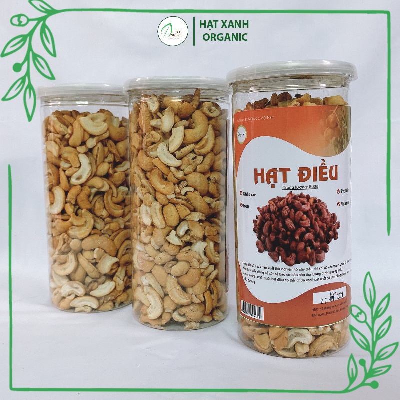 Hạt Điều Vỡ Đôi Bình Phước Rang Ít Muối 500g