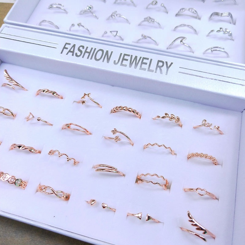 Nhẫn nữ nhẫn hở mạ vàng 18k đính đá thời trang hàn quốc siêu cá tính