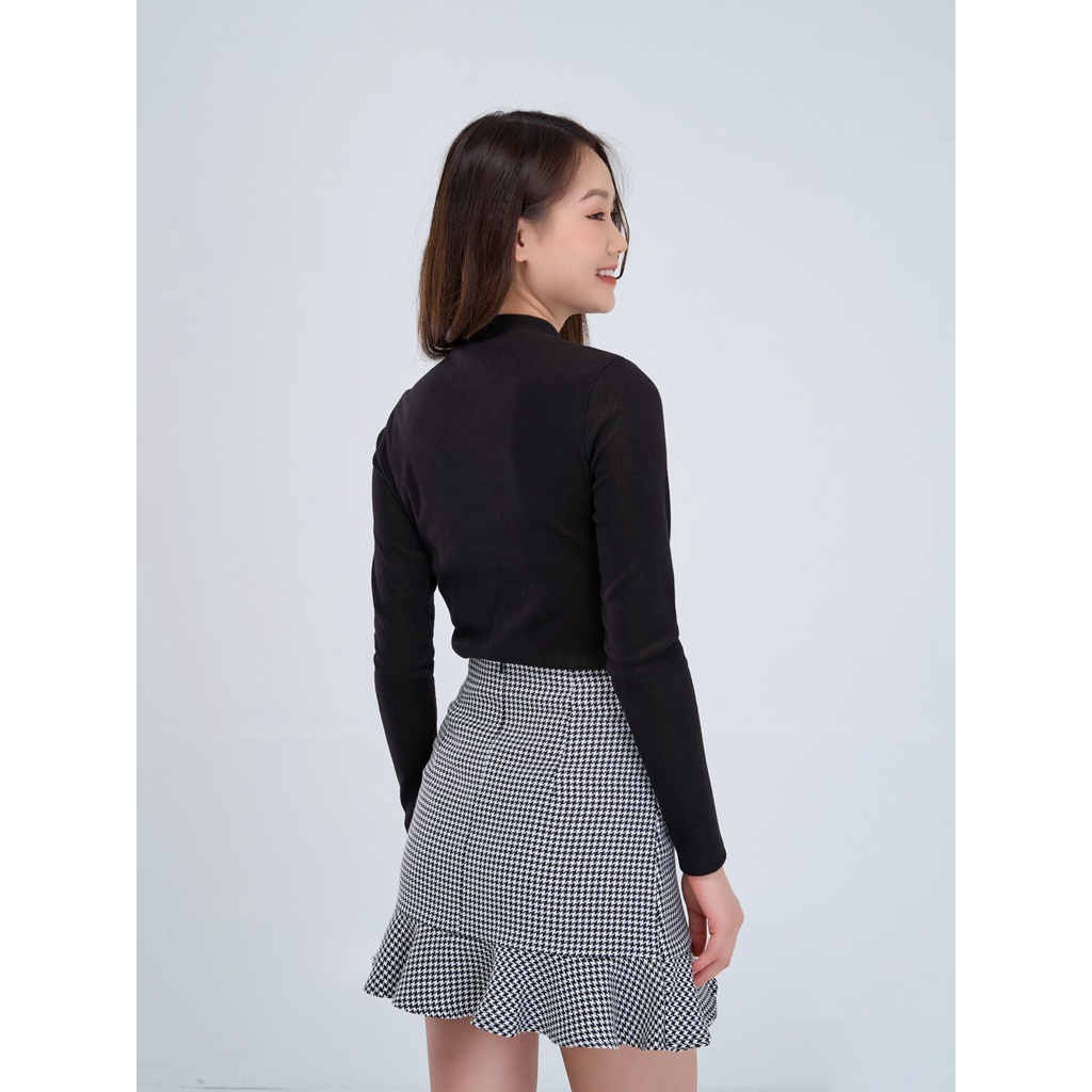 Áo Thun Nữ YODY In Love Cổ 3 Phân, Áo Nhung Tăm Dài Tay Nữ Dáng Ôm ATN4462