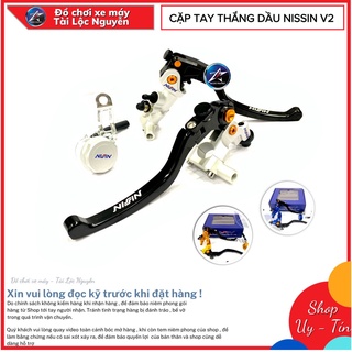 CẶP TAY THẮNG BÌNH DẦU RỜI NISSIN V2 CÓ CHÂN KÍNH