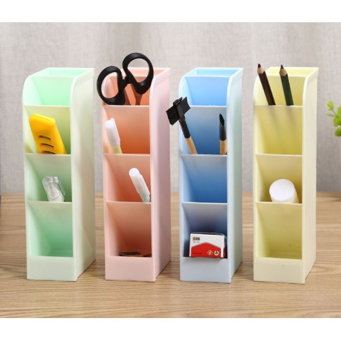 Ống cắm bút 4 tầng CB9 hộp đựng để đồ trang điểm cute dễ thương pastel tiện dụng