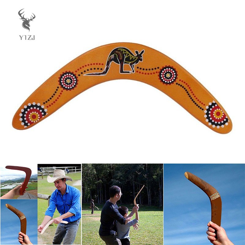 Boomerang đồ chơi bằng gỗ in hình Kangaroo Y1ZJ