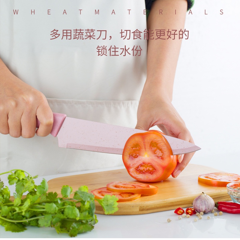 Dao, bộ dao nhà bếp KITCHEN 6 món chất liệu thép kháng khuẩn hàng nội địa trung, có sẵn nạo rau củ quả, bảo hành 6 tháng