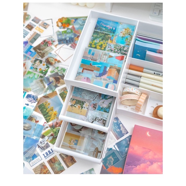 Set 25 tấm sticker post card dán tường, trang trí sổ, phong cách vintage/thiên nhiên | BigBuy360 - bigbuy360.vn