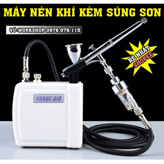 Máy Nén Khí Mini Kèm Súng Phun Sơn Airbrush HD-130, Máy Phun Sơn Nghệ Thuật.