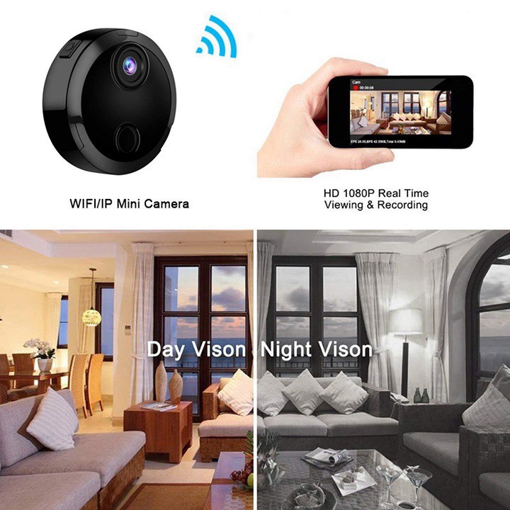Camera Wifi Hồng Ngoại Siêu Nhỏ HDQ15 - Giám Sát Từ Xa Chuẩn Full HD mại zô tuanquynh662