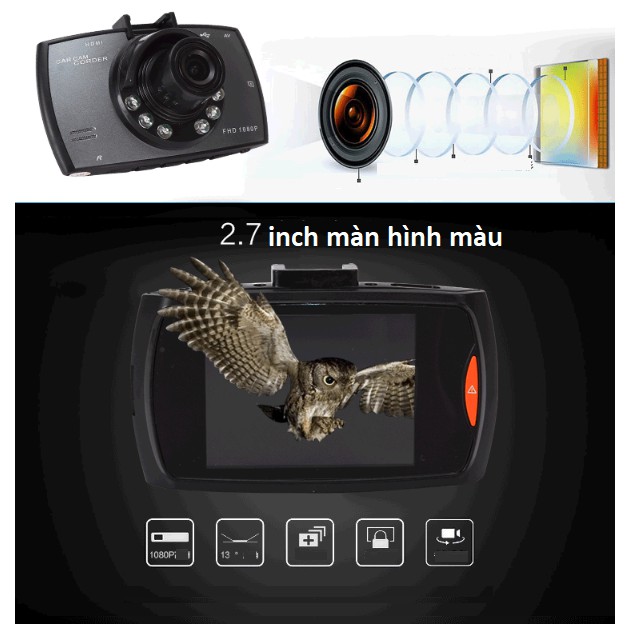Máy quay hành trình ô tô xe máy FHD 1080p HD | BigBuy360 - bigbuy360.vn