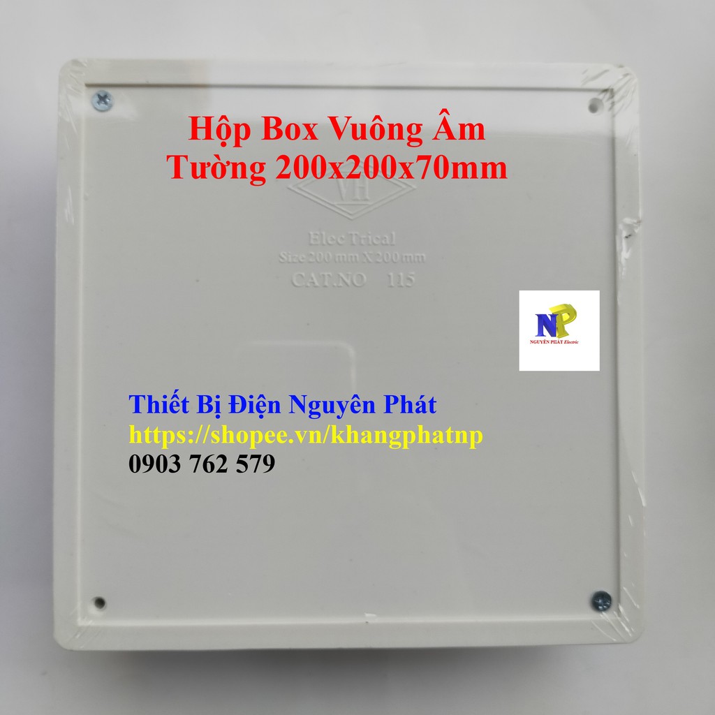 [VH] Hộp Box Vuông Âm Tường 200x200x70mm