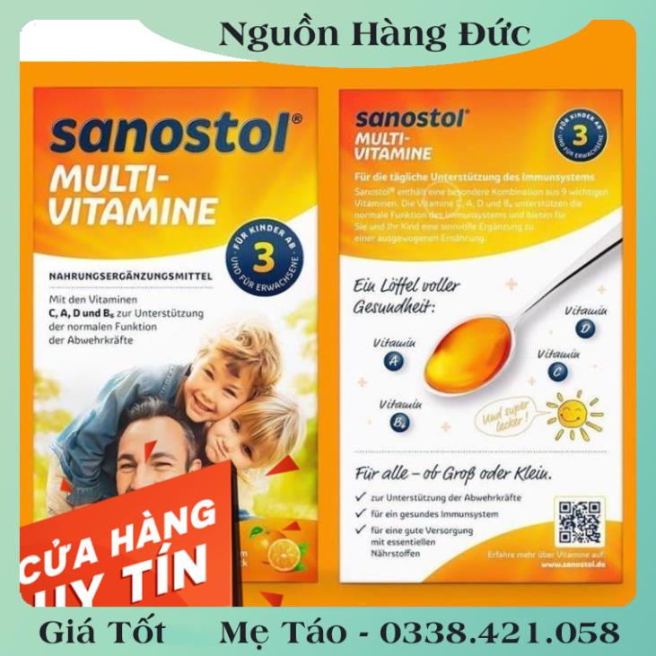 [auth] Vitamin tăng sức đề kháng cho bé Sanostol số 1,3,6 của Đức cho bé từ 1 tuổi - Nội địa Đức Đủ Bill [Hot]