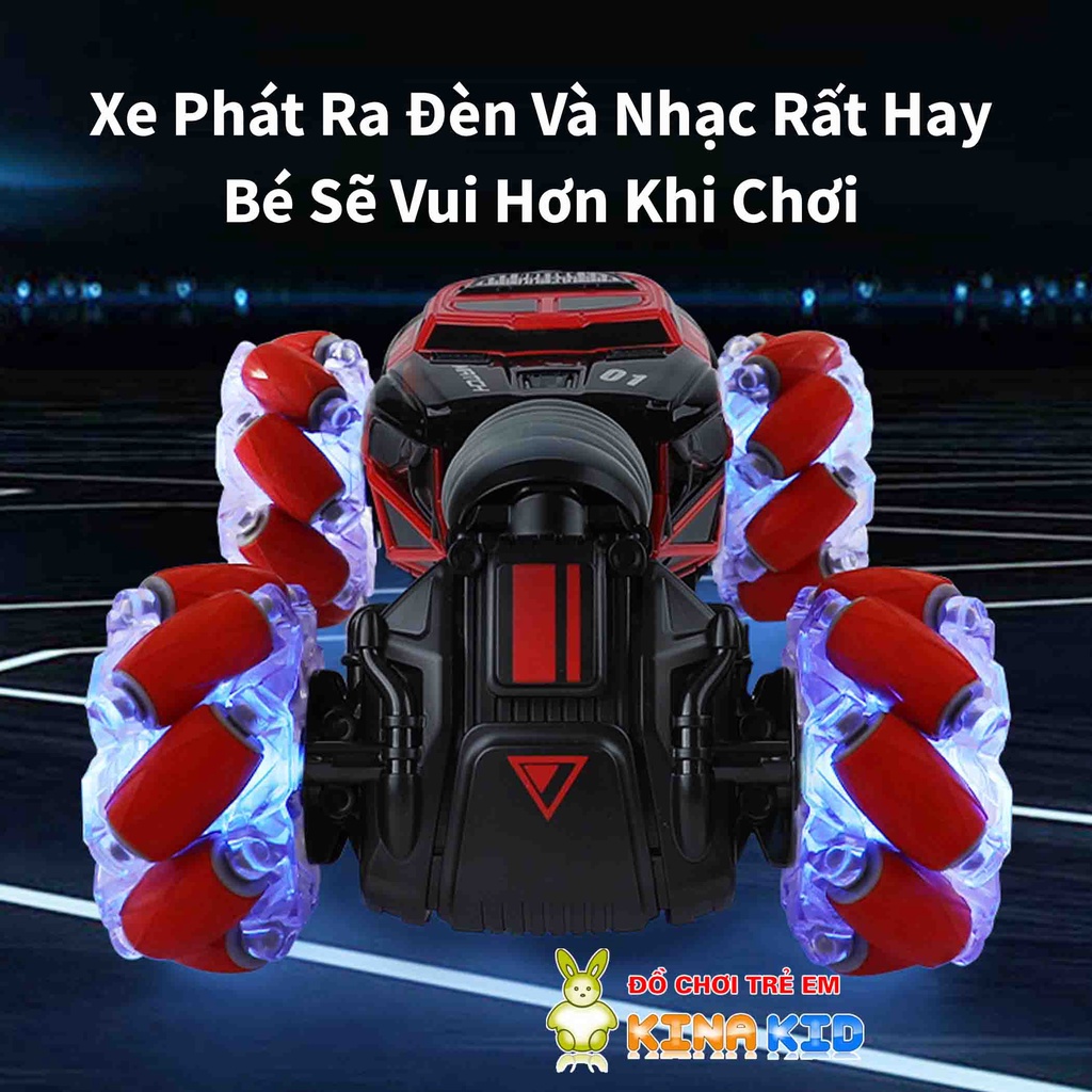 Xe địa hình nhào lộn điều khiển từ xa bằng cử chỉ tay và remote Skidding, sóng 2.4Ghz,biến hình, xoay 360 độ