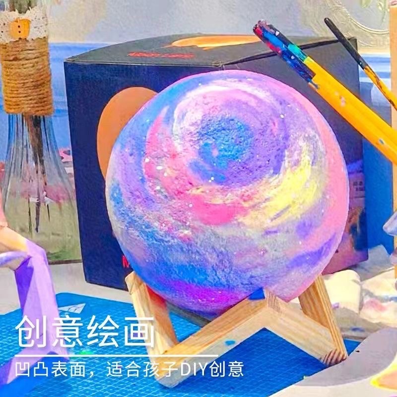 Đèn ngủ mặt trăng 3D kèm màu vẽ thoả thích sáng tạo