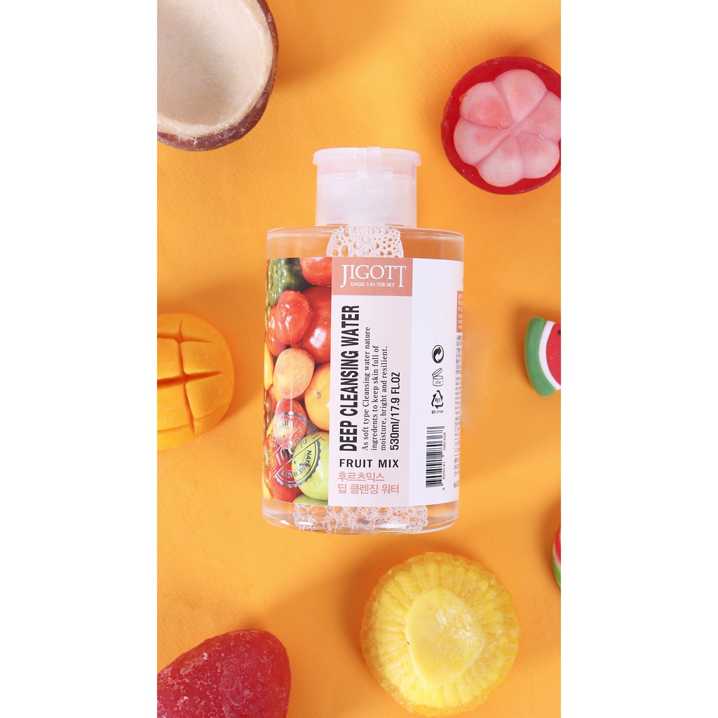 Nước Tẩy Trang Chiết Xuất Lựu Đỏ Dịu Nhẹ Làm Sạch Sâu Và Dưỡng Ẩm Da JIGOTT Deep Cleansing Water 530ml
