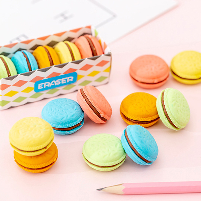 Set 5 Cục Tẩy Hình Bánh Macaron Dễ Thương