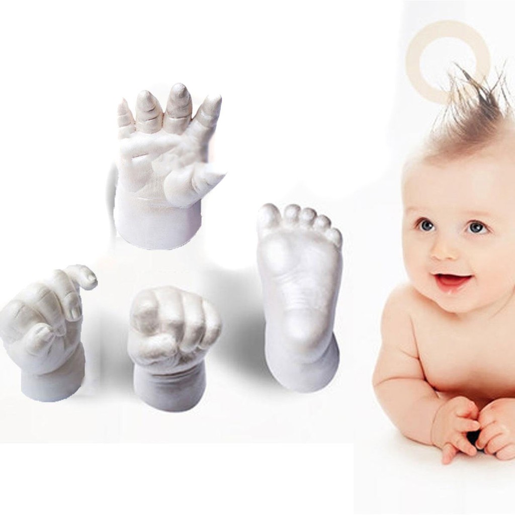 Bộ dụng cụ đúc khuôn in dấu chân/ bàn tay 3d mới cho bé