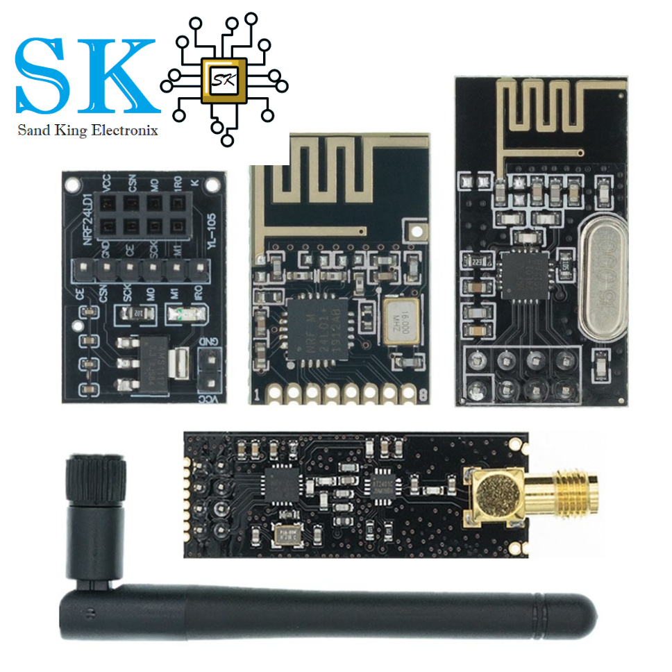 Mô đun truyền tín hiệu không dây Tzt Nrf24L01 2.4g / Nrf24L01 RF24L01+PA+LNA có anten khoảng cách 1100m
