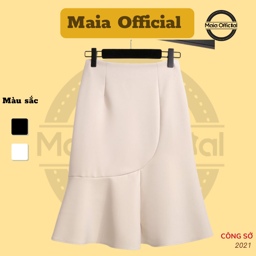 Chân váy công sở Maia Official (2 màu), kiểu đuôi cá, cách điệu, khóa kéo sau lưng CV502 | BigBuy360 - bigbuy360.vn