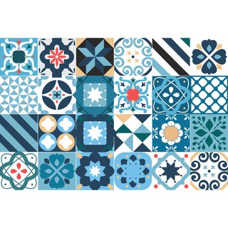 Set 48 Ô 15x15 Decal Gạch Bông 60x180cm - B19