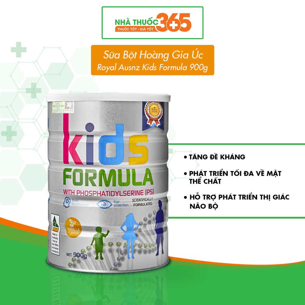 Sữa Bột Hoàng Gia Úc Kids Formula Bổ Sung Dưỡng Chất Cho Trẻ Từ 3 Tuổi ROYAL AUSNZ 900g