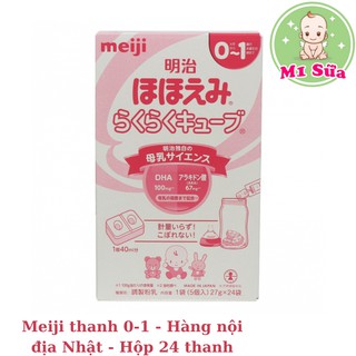 Shop M1 Sữa MEIJI Thanh 0-1 Hàng Nội Địa Nhật (hộp 24 thanh) 648g