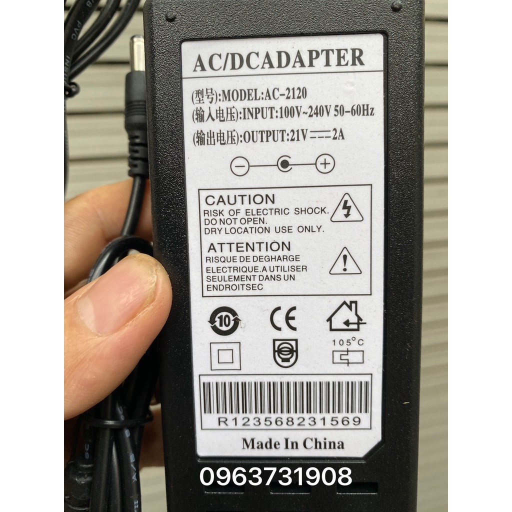Sạc pin máy khoan cầm tay 21V 2A xịn bảo hành 12 tháng