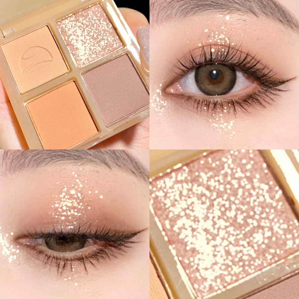 [Hàng mới về] Bảng phấn mắt chống thấm nước lấp lánh kết cấu siêu mịn trang điểm tự nhiên | BigBuy360 - bigbuy360.vn
