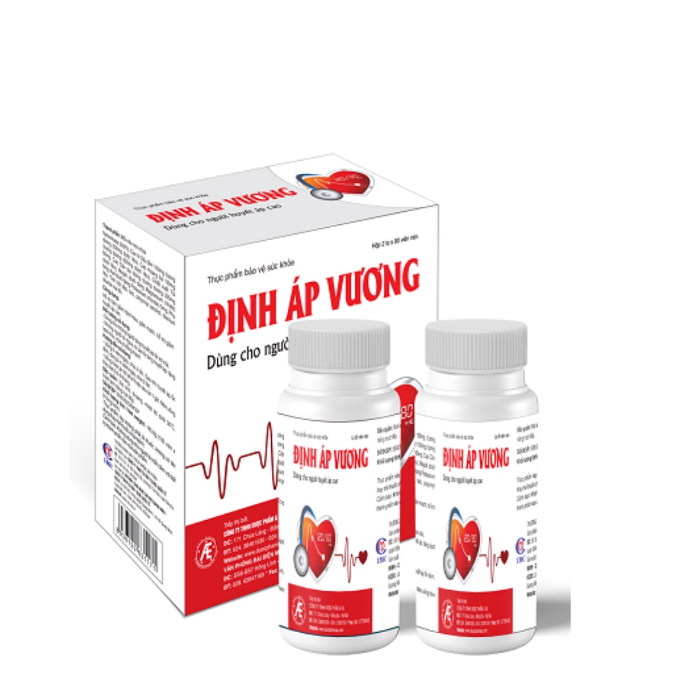 Định Áp Vương 180 viên - hỗ trợ hạ huyết áp ở người huyết áp cao từ thảo dược, Nattokinase, lá dâu và dầu tỏi