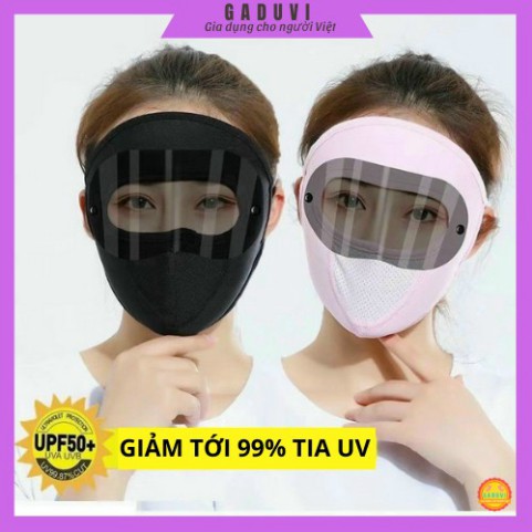 Khẩu Trang Ninja Chống Nắng Toàn Mặt Che Kín Mặt Chống Tia UV Có Lưới Thở Và Kính Chắn Bụi GADUVI