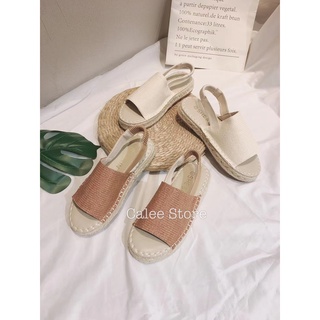 CÓ SẴN - SIÊU NHẸ Xăng đan cói quai chun siêu nhẹ - Sandal nữ đế cói quai chun đi biển cao cấp