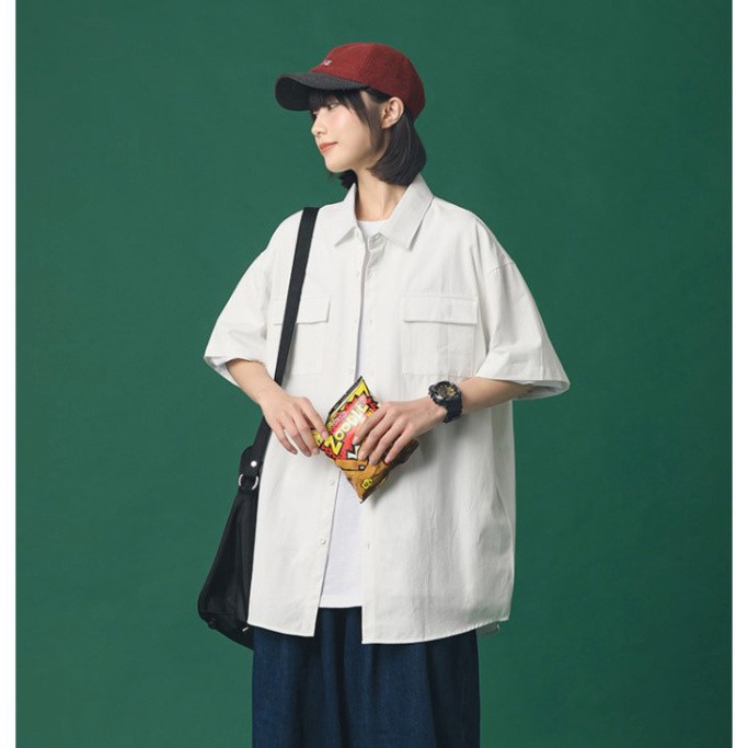 Áo sơ mi ngắn tay nhiều màu unisex siêu hot - A6 | BigBuy360 - bigbuy360.vn