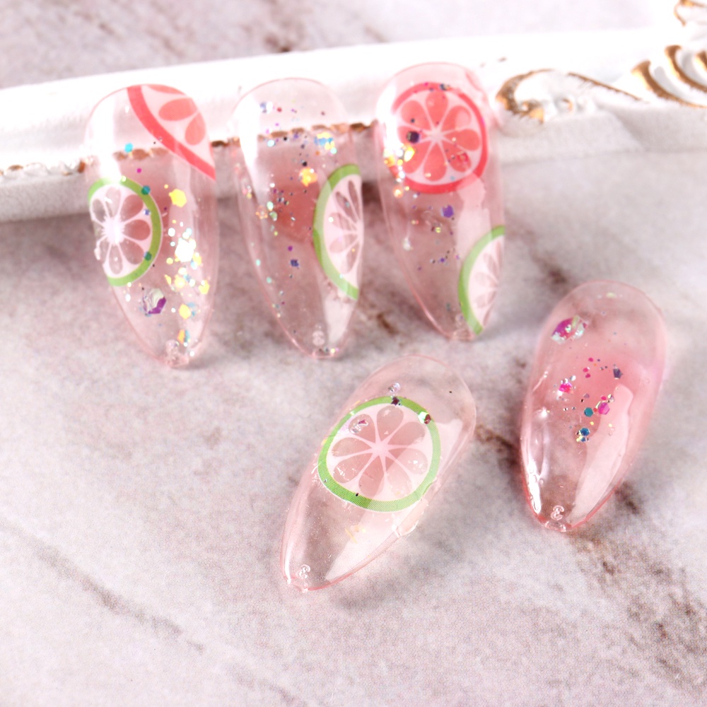 Bộ Sticker Dán Trang Trí Móng Tay Hình Trái Cây 3D