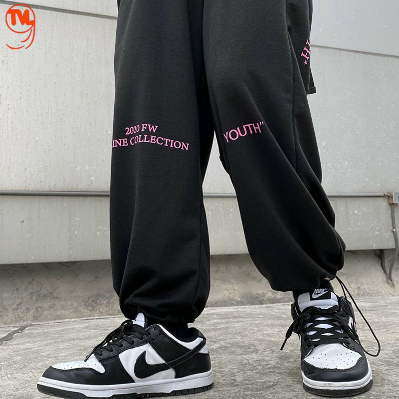 Quần ống rộng unisex nam nữ TVL1999, dáng quần jogger phong cách đường phố cạp chun bo gấu chất liệu cao cấp dày dặn.