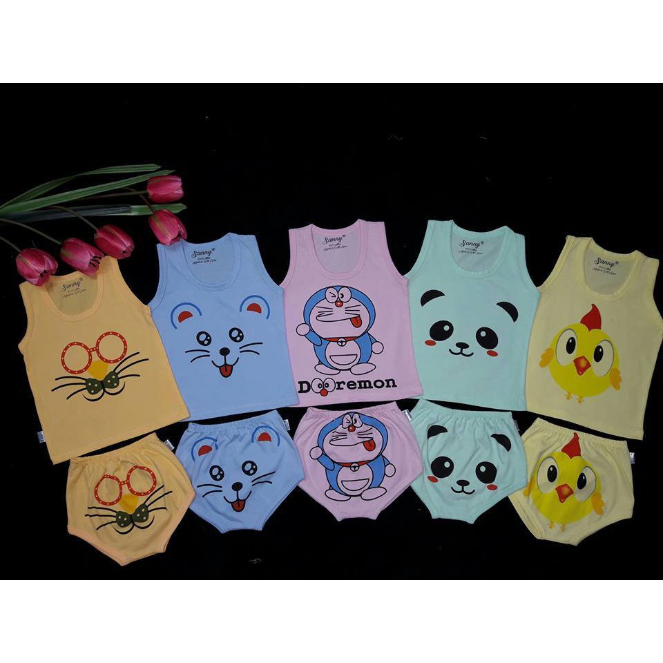 Set 5 Bộ Chip Hình thú ngẫu nhiên cho bé cực cute - Hàng Cotton 100% siêu bền