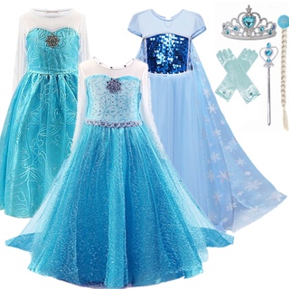 Váy đầm công chúa Elsa xinh xắn và đáng yêu cho bé Váy