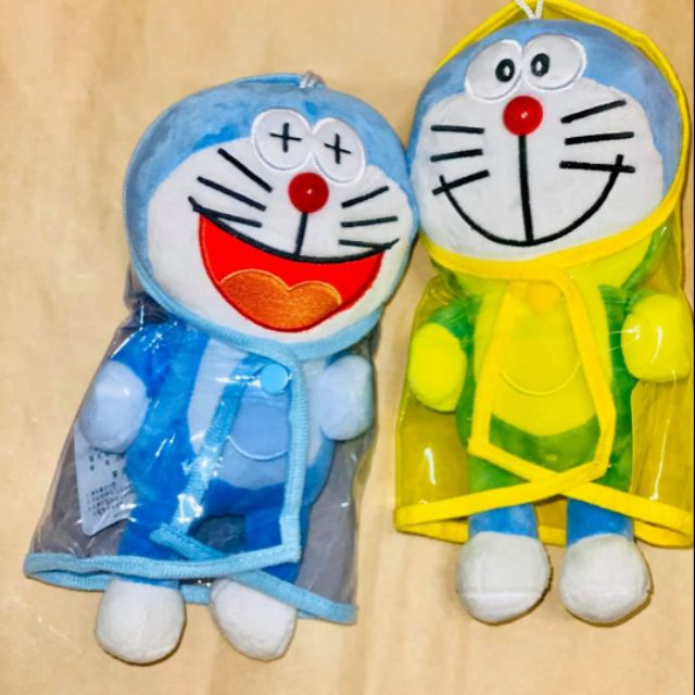 Gấu bông Doraemon Doremon mặc áo mưa