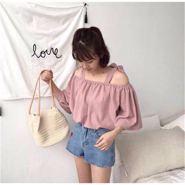 ÁO TRỄ VAI CỘT DÂY ULZZANG HÌNH THẬT M11 | WebRaoVat - webraovat.net.vn